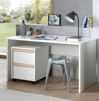 Bureau enfant à hauteur réduite avec rangements